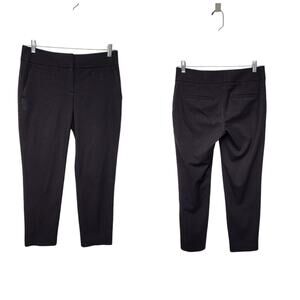 Ann Taylor Loft Marisa Ankle Fit Casual Dress Pants Size 4 Color Black/Red0